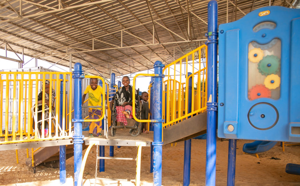 Exmaple of an accessible playground installed at CURE Niger